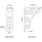Ekena Millwork Tristan Wrought Iron Bracket, (Triple center brace), Antiqued Brass 2"W x 5 1/2"D x 8"H BKTM02X05X08TTNABS - alternate 6